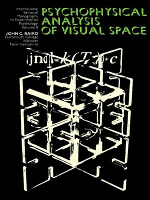 cover image of Psychophysical Analysis of Visual Space